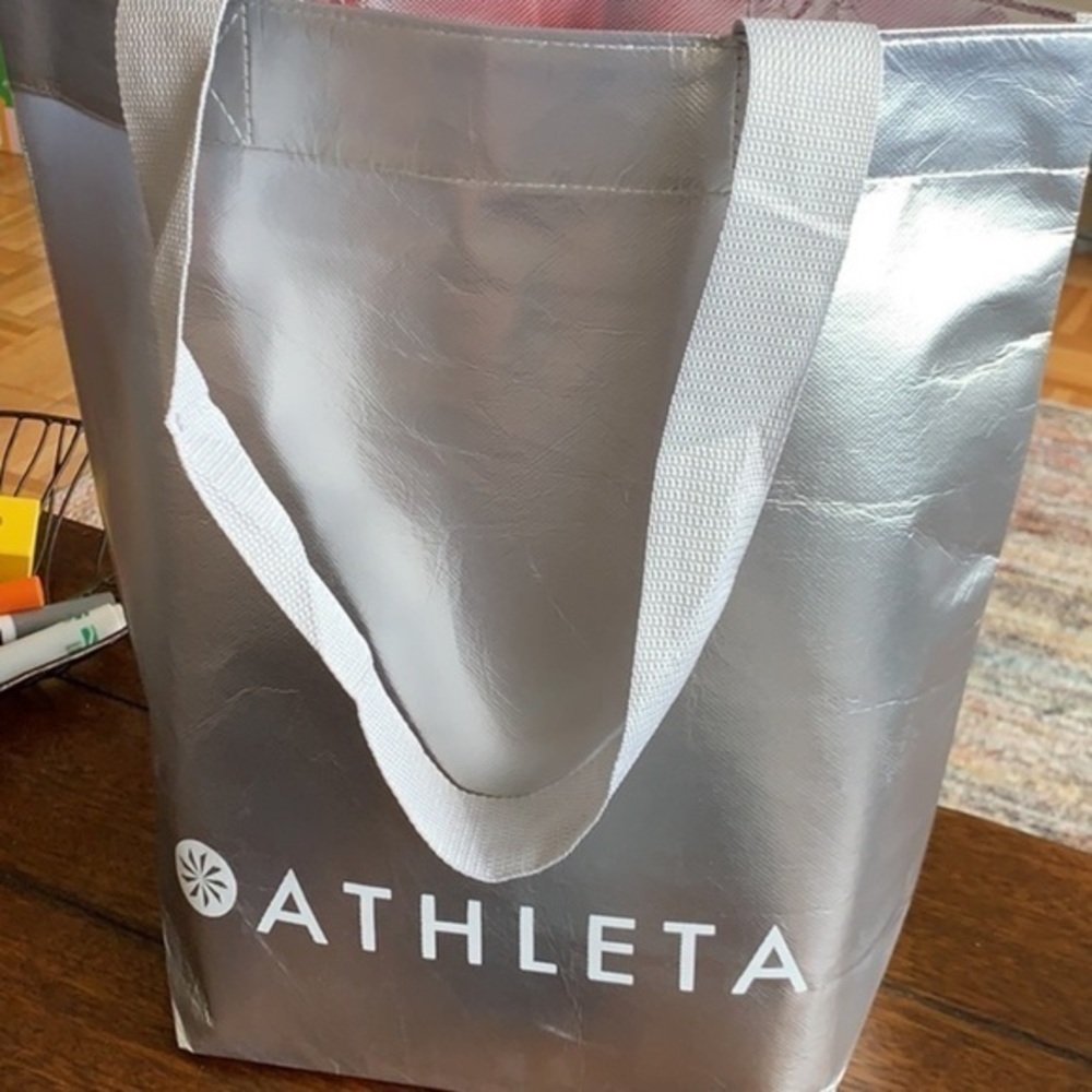 Athleta large Silver Tote bag